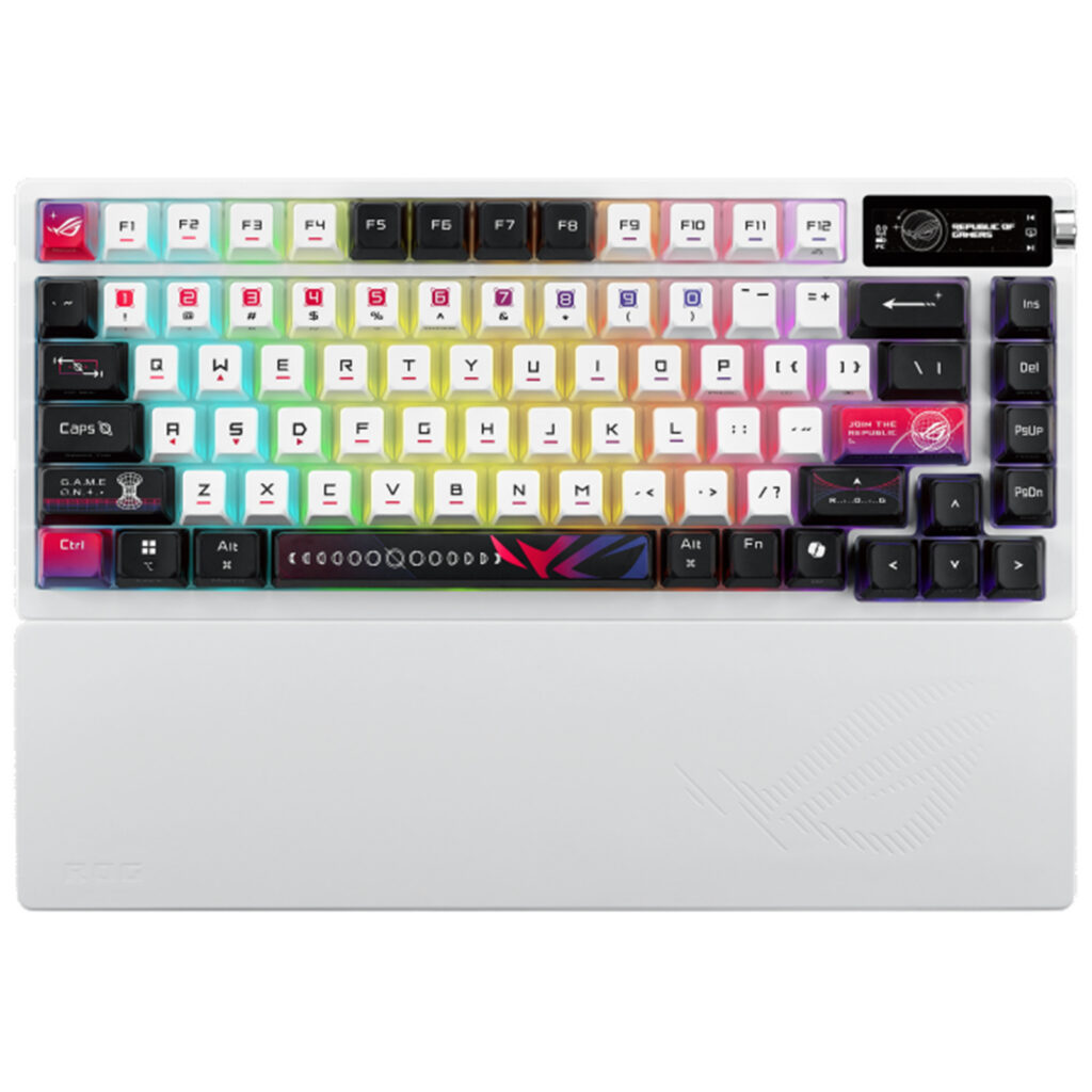 ASUS ROG AZOTH X 75% Wireless Custom Gaming Keyboard - ROG Snow Linear Switches