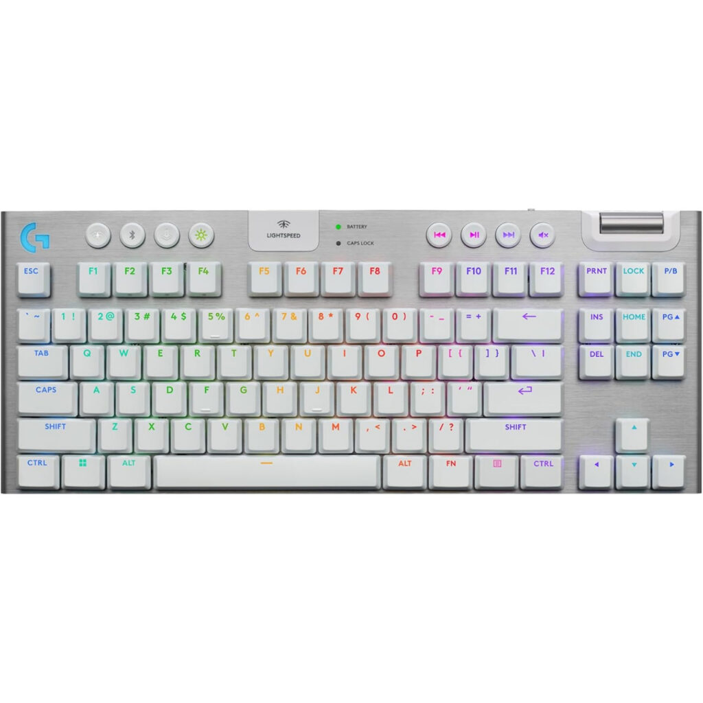 Logitech G915 X TKL Lightsync Wireless RGB Mechanical Gaming Keyboard - White