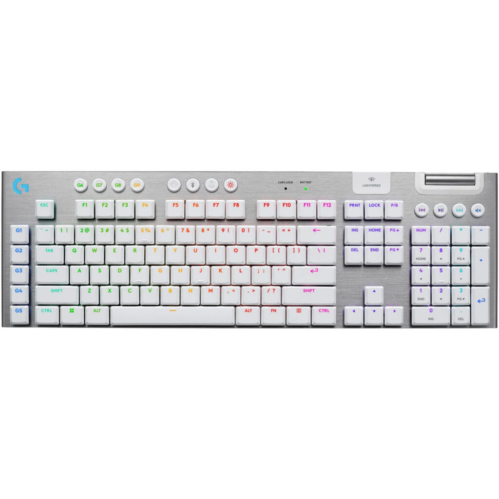 Logitech G915 X Lightsync Wireless RGB Mechanical Gaming Keyboard - White